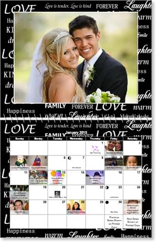 wedding photo calendars