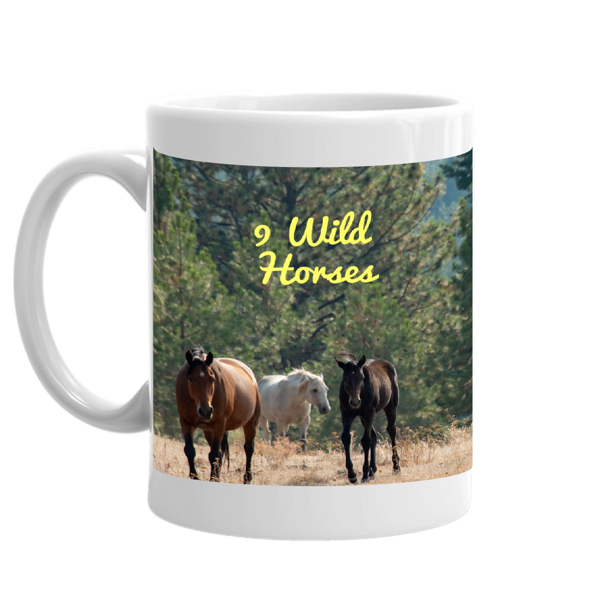 9 Wild Horses Magnificent 7 coffee mug