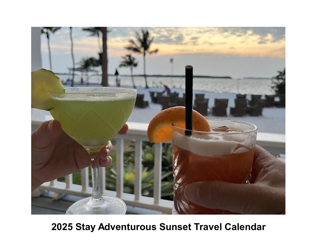 2025 Stay Adventurous Sunset Travel Calendar