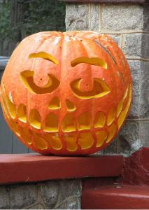 Pumpkin On Steps