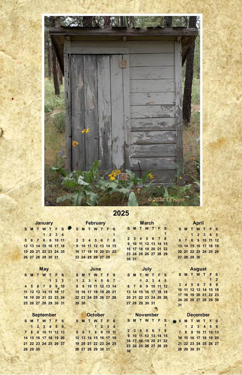 2025 Poster Calendar Family Outhouse in Washington