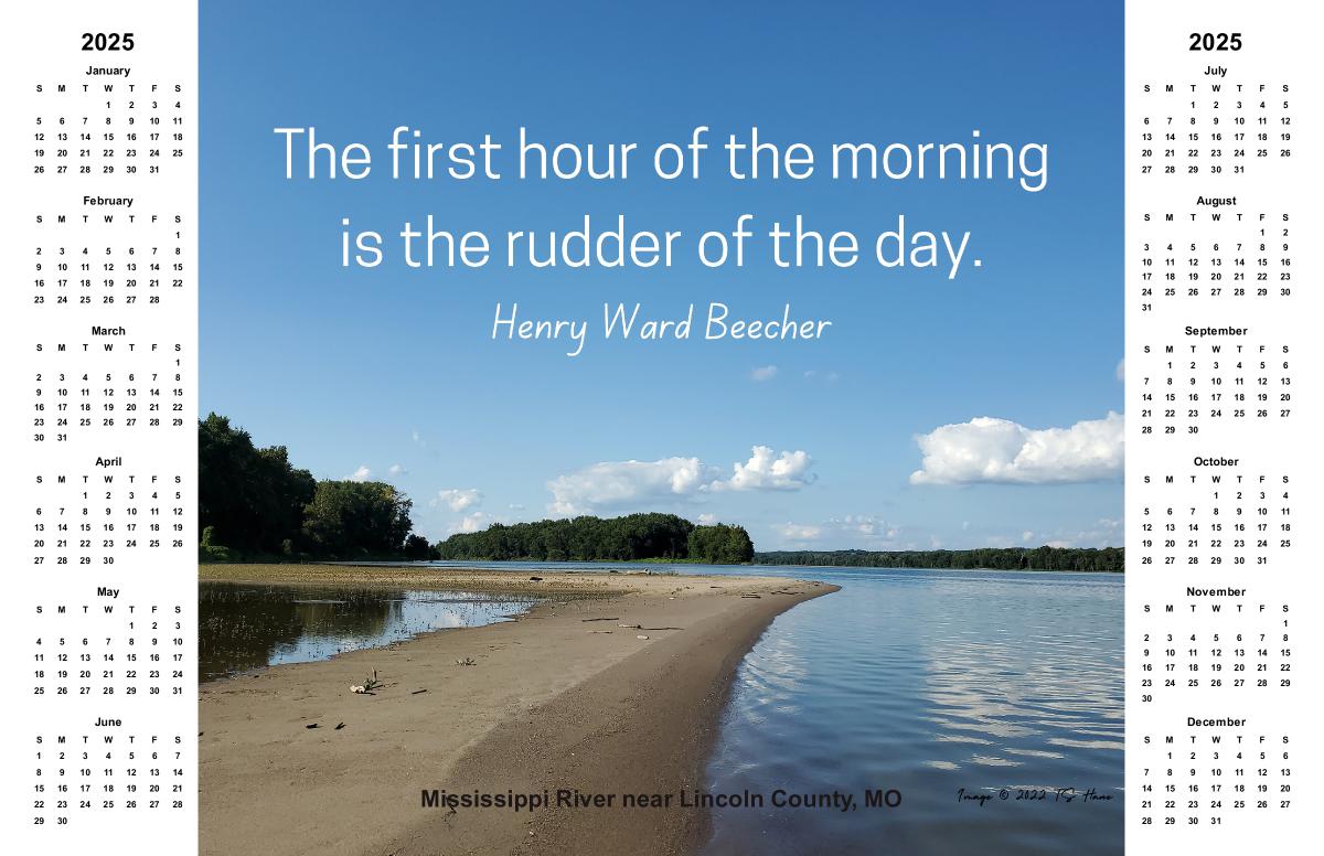 2025 Inspirational Quote Mississippi River Poster