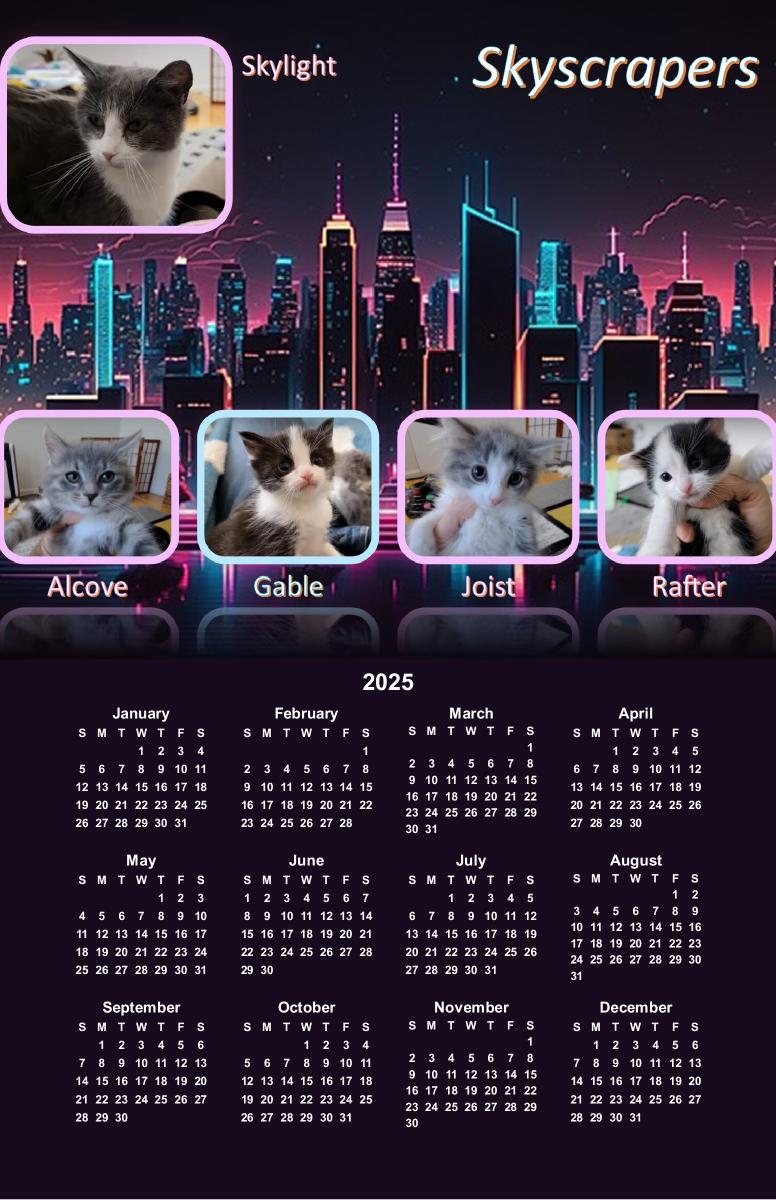 Skyscrapers Poster Calendar