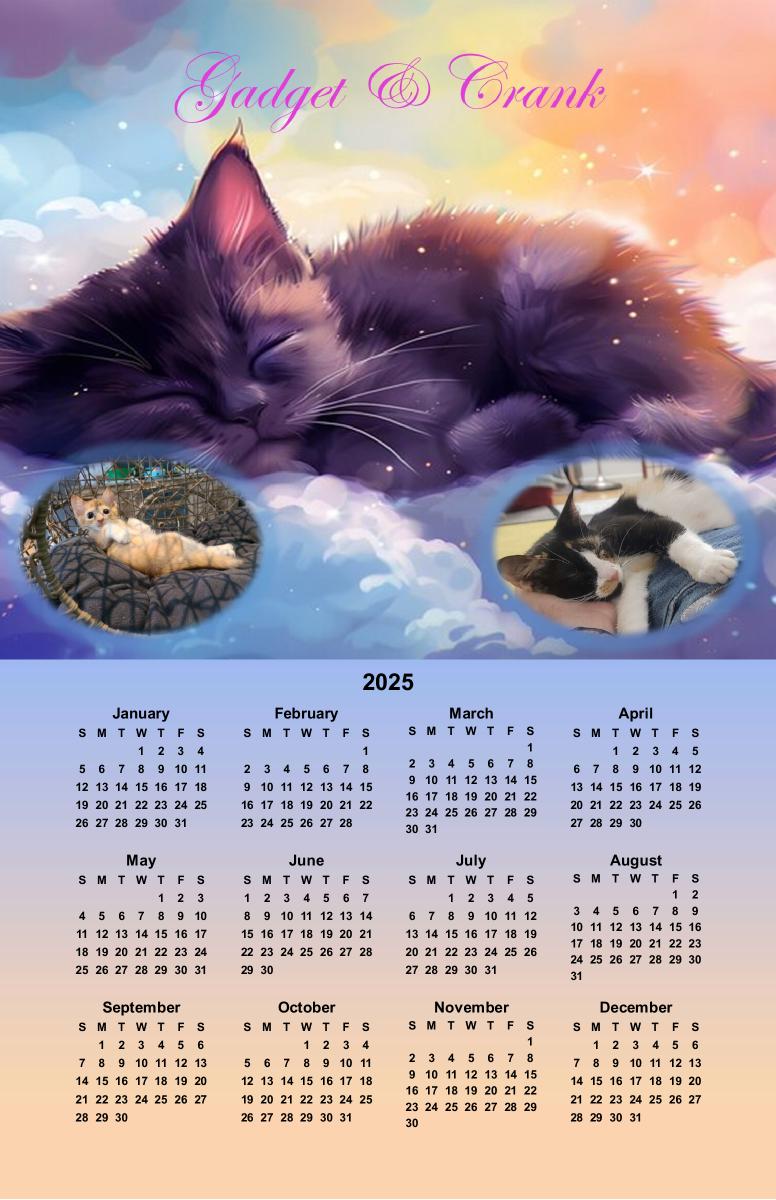 Gadget & Crank Poster Calendar