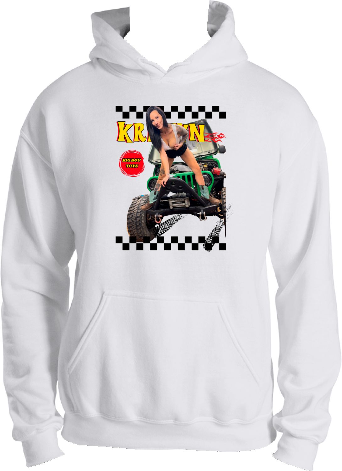 White Kristyn Ryan Hot Wheels Hoodie