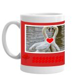 Happy Valentine's Day Romantic Swan Mug