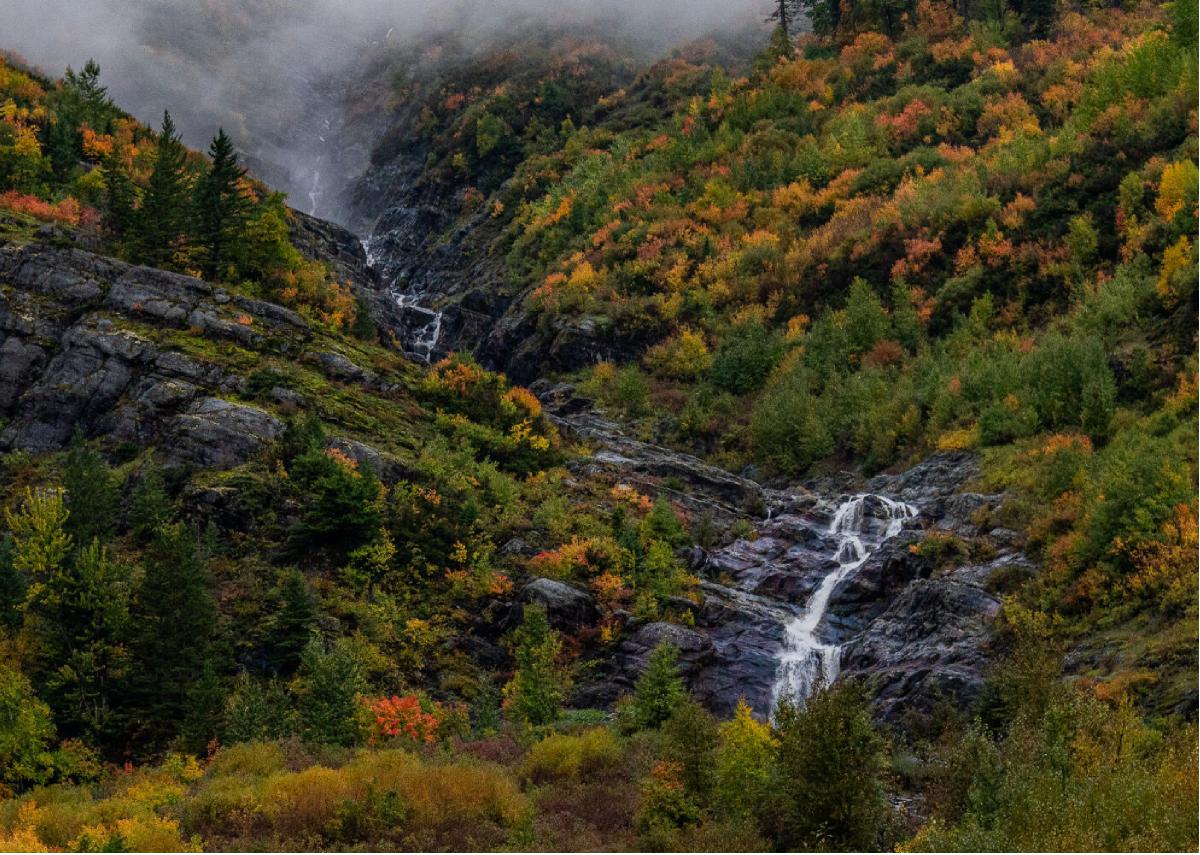 Waterfall in Glacier National Park, Montana