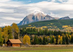 Autumn 2 Barn, trees and Mountain