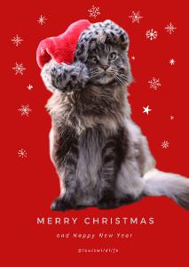 Louis Christmas Card Red