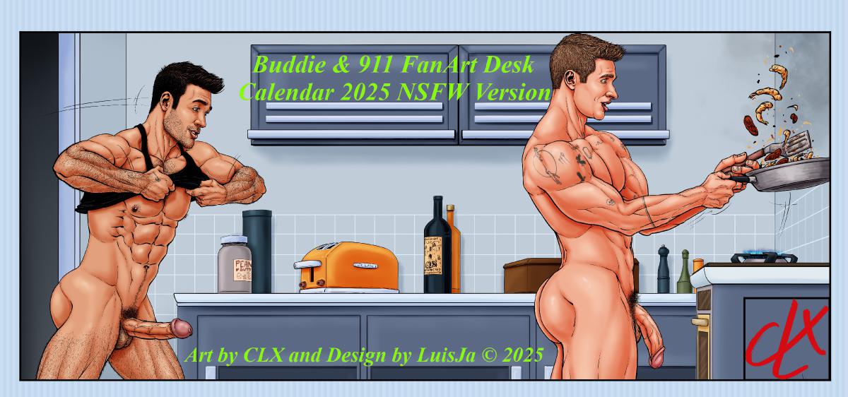 Buddie 911 FanArt Desk Calendar 2025 NSFW