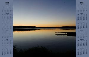 Sunset Serenity Over Lake and Forest