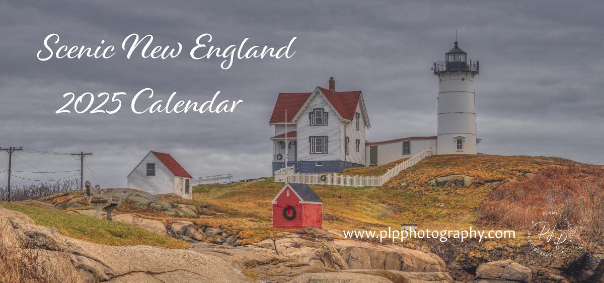 Scenic New England 2025 Desk Calendar