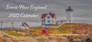 Scenic New England 2025 Desk Calendar