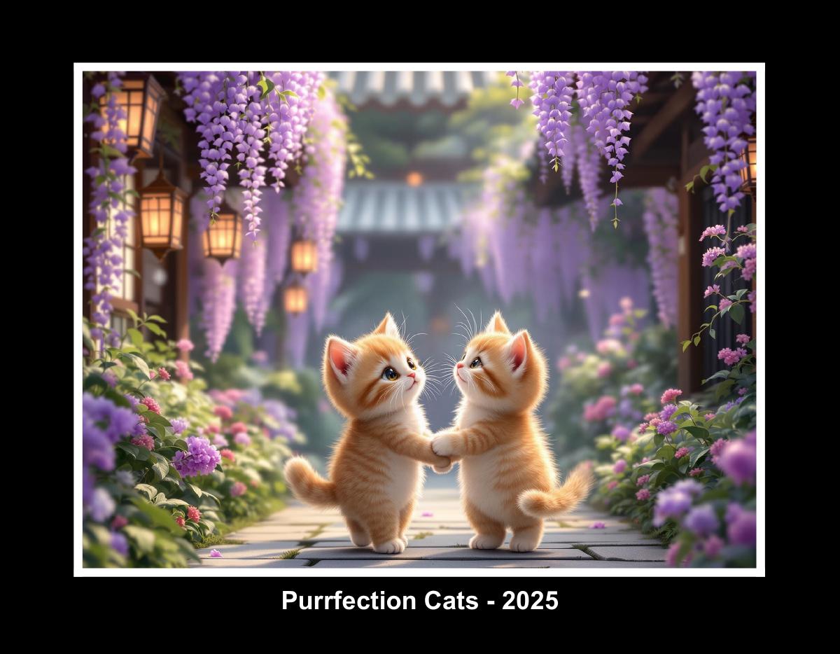 PurrfectionArtist calendar - Cats walking away