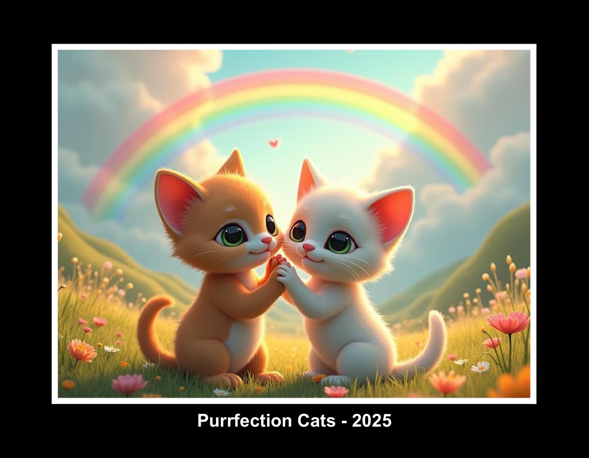 PurrfectionArtist calendar - Rainbows