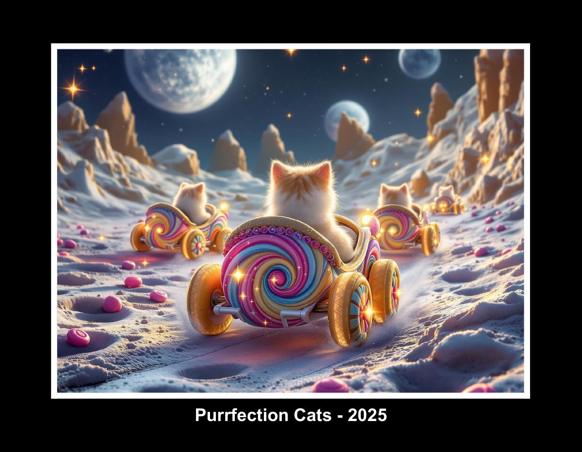 PurrfectionArtist calendar - Cat racing view