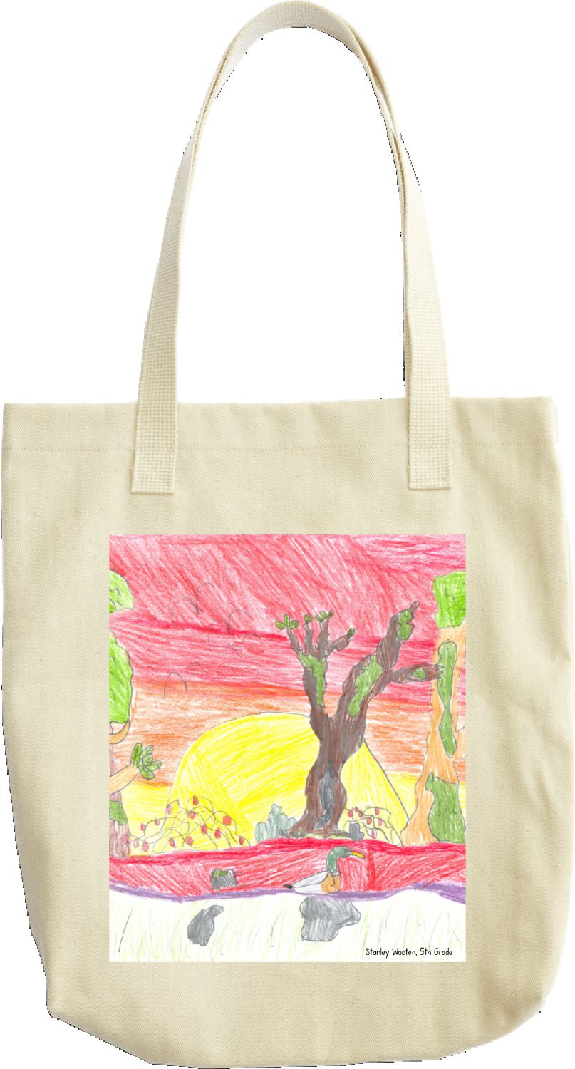 2021 SB Youth Art Contest winter sunset tote bag