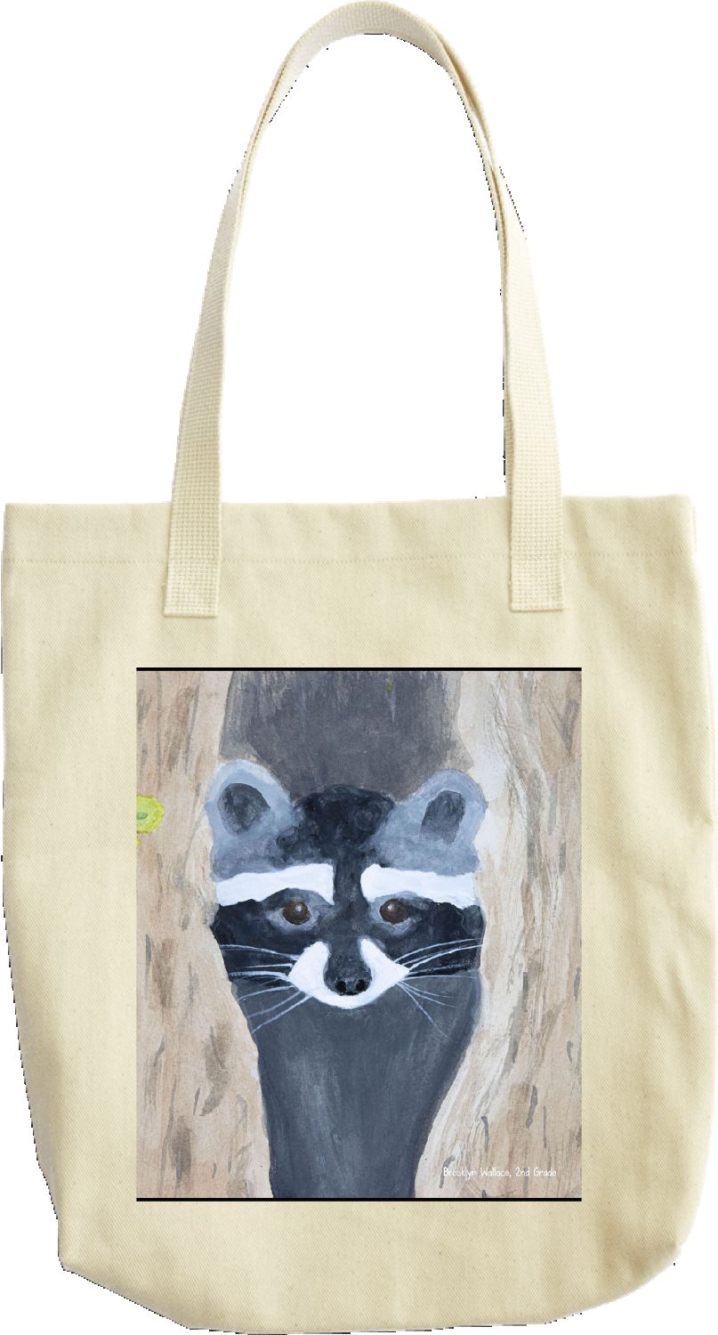 2021 SB Youth Art Contest Raccoon tote bag