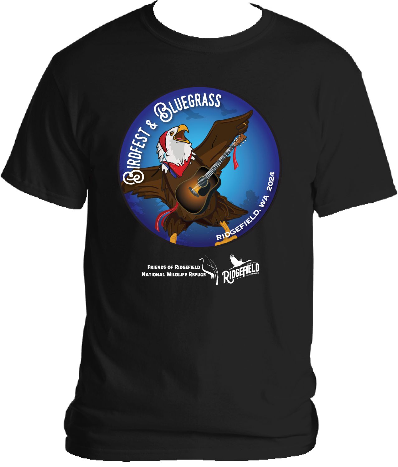 2024 BirdFest & Bluegrass Bald EagleButton t-shirt