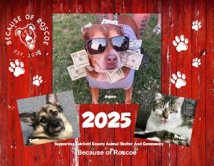 Because of Roscoe 2025 Annual Calendar