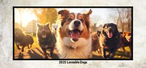 2025 Loveable Dogs Desktop Calendar