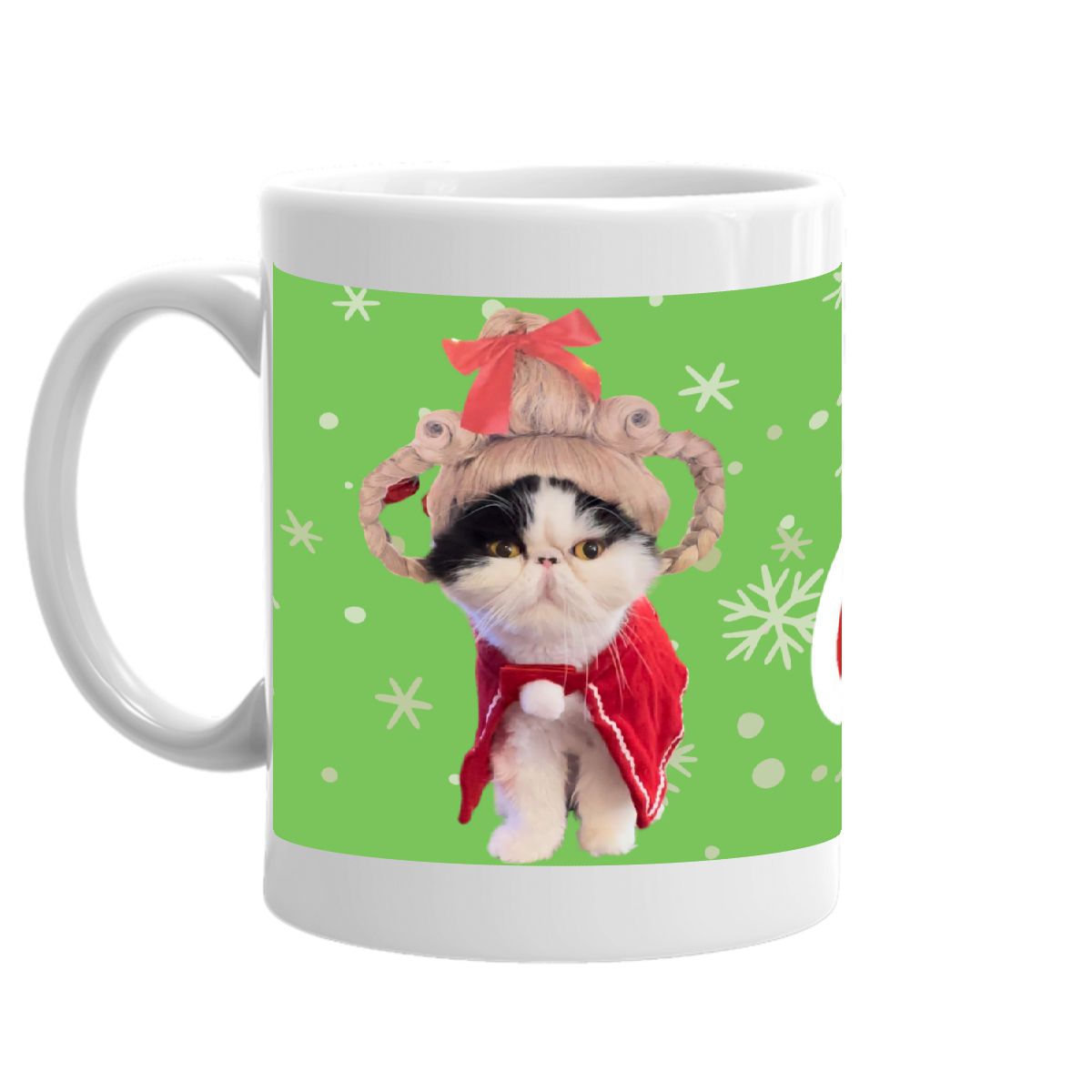 Christmas Cat Cindy Lou Who Mug with Saying