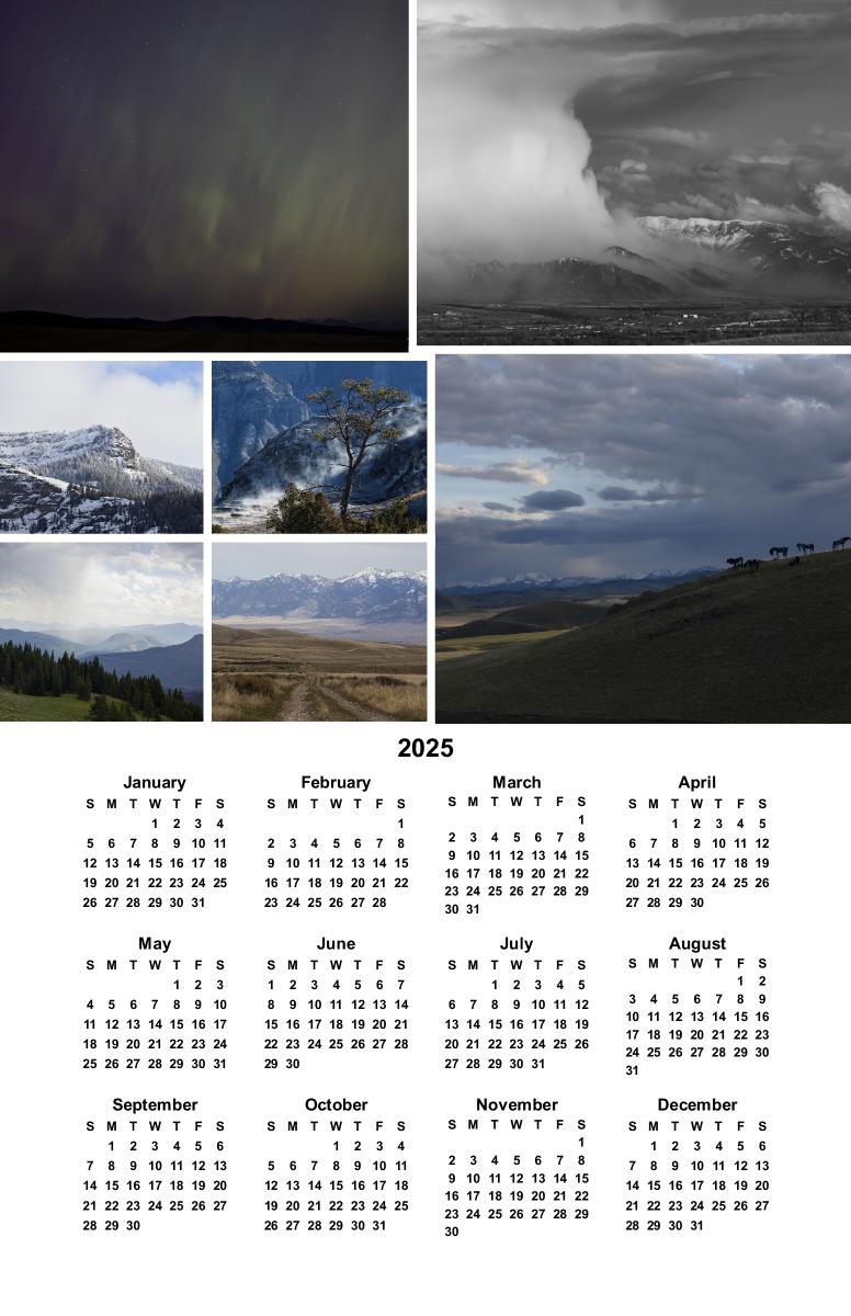 2025 Landscape Poster Calendar